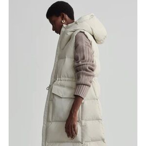 NWT Varley  Irving Long Down Gillet puffer